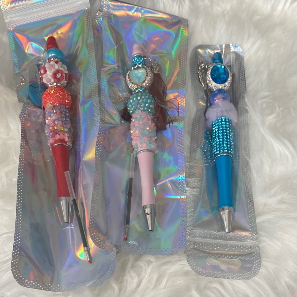 Colorful Beaded Pens Set